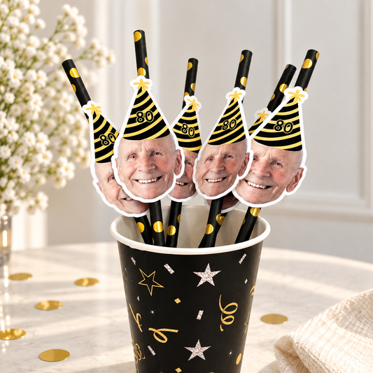 Personalized Straws “Face” (12 pcs)